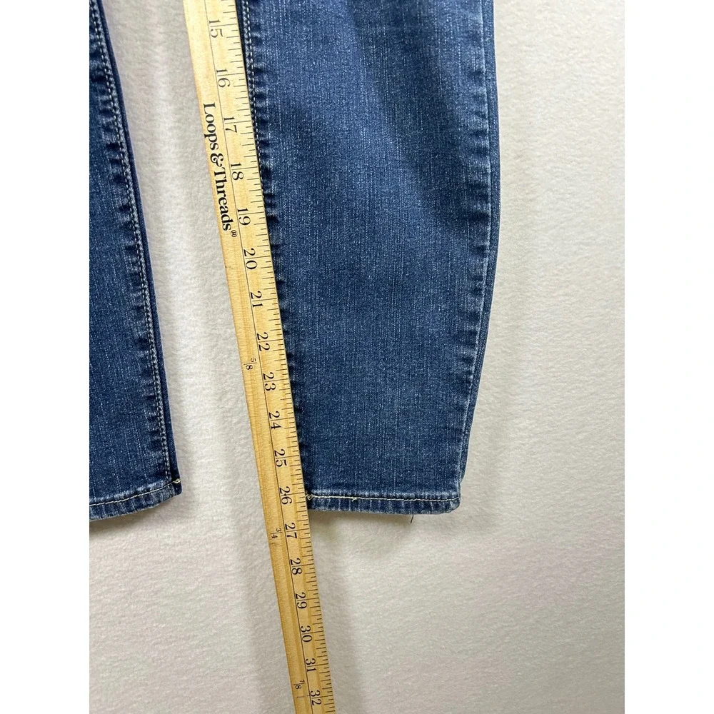 Levi Strauss Signature Gold Pull On Skinny Jeans Women Blue Wash Stretch 30/30‎